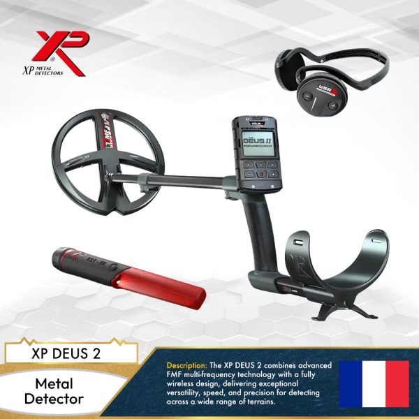 XP DEUS 2 FMF RC WSA ST metal detector set with MI-6 Pinpointer